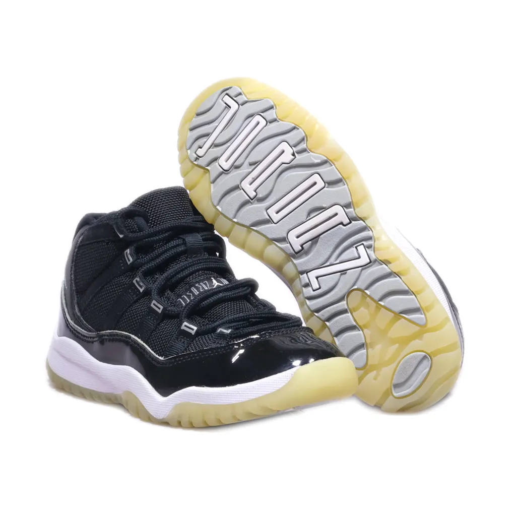 Air Jordan 11 Retro Sport Shoes Fabric Black Colour For Kids