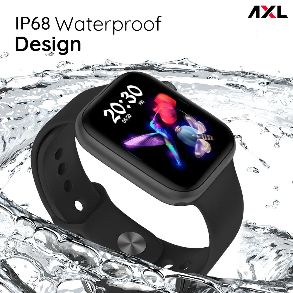 AXL TIME-O Smart watch with AI Voice Assistant , 1.87" HD Display , Multi Rotating Crown, Heart Rate & Blood Pressure Monitor for Men and  Women, Bluetooth Calling, Sleep Monitor, Oxygen Monitor, Fitness (Black)