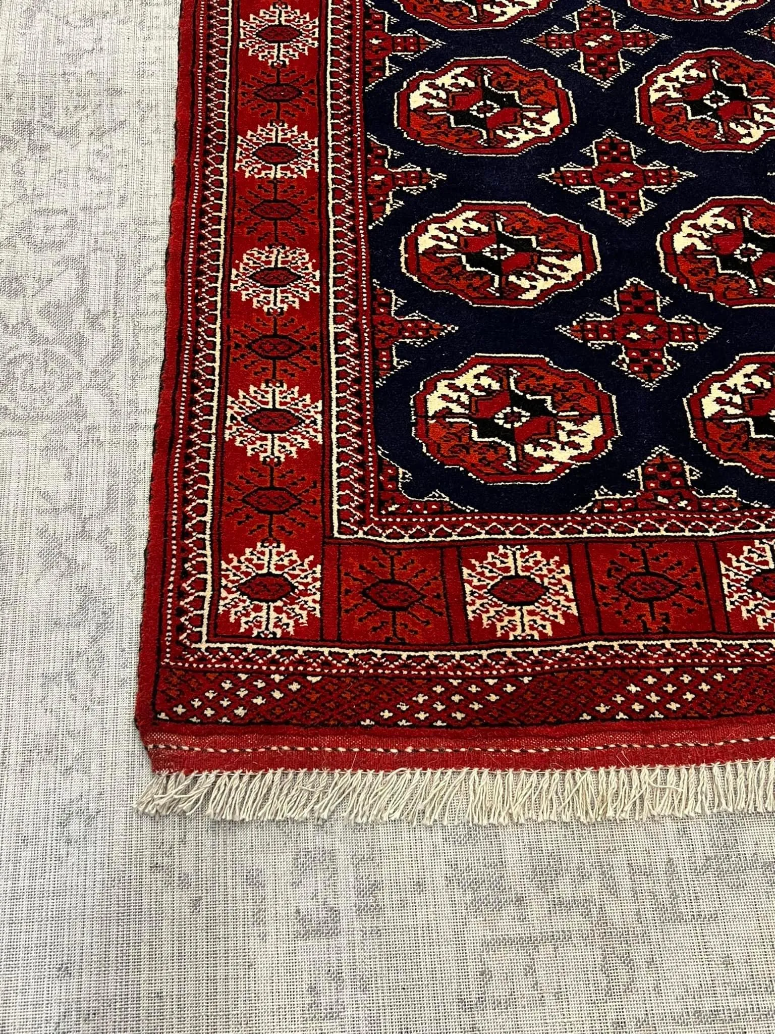 HAND KNOTTED PERSIAN TORKAMAN RUG 205X130 CM