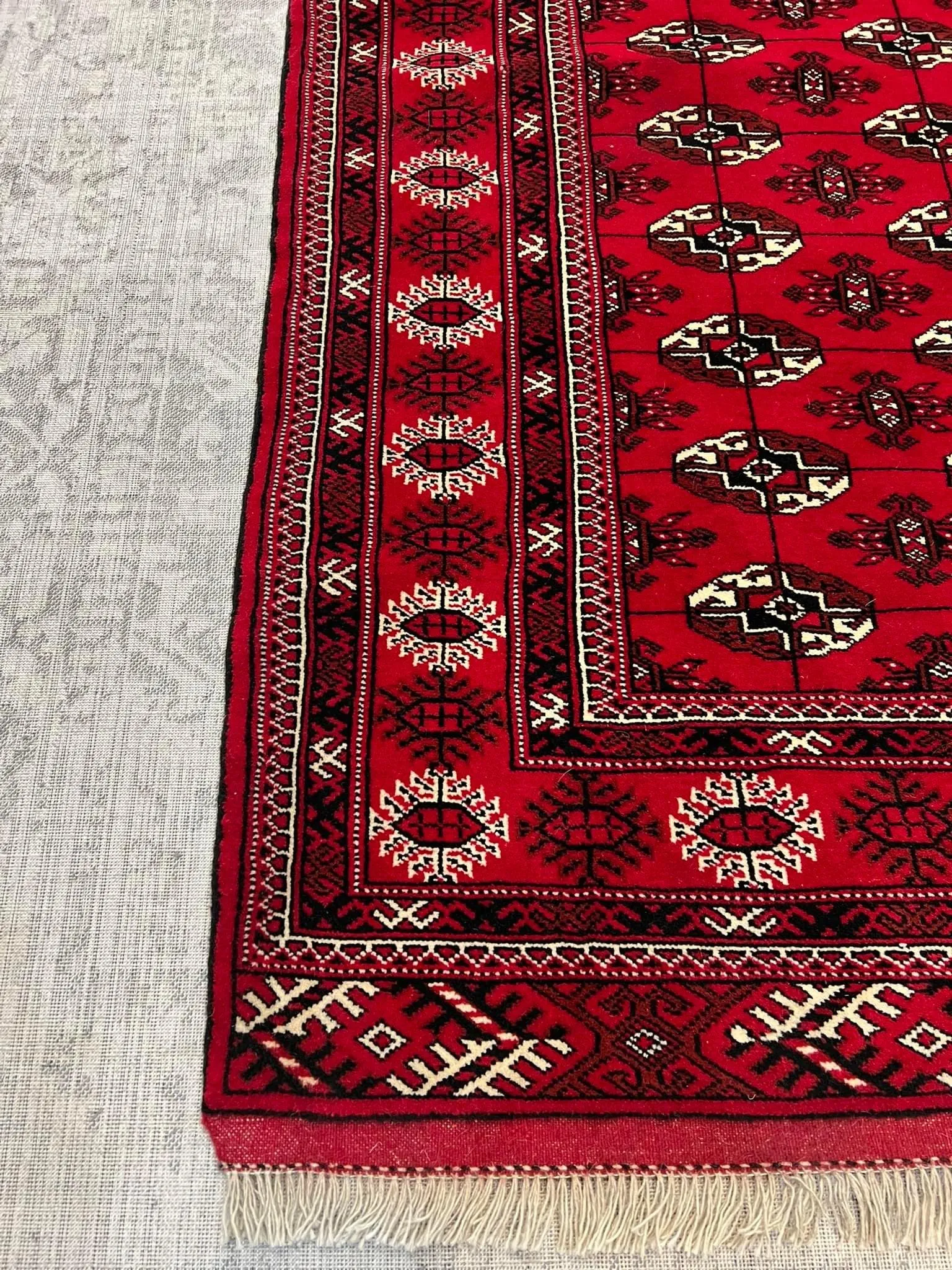 HAND KNOTTED PERSIAN TORKAMAN RUG 205X135 CM