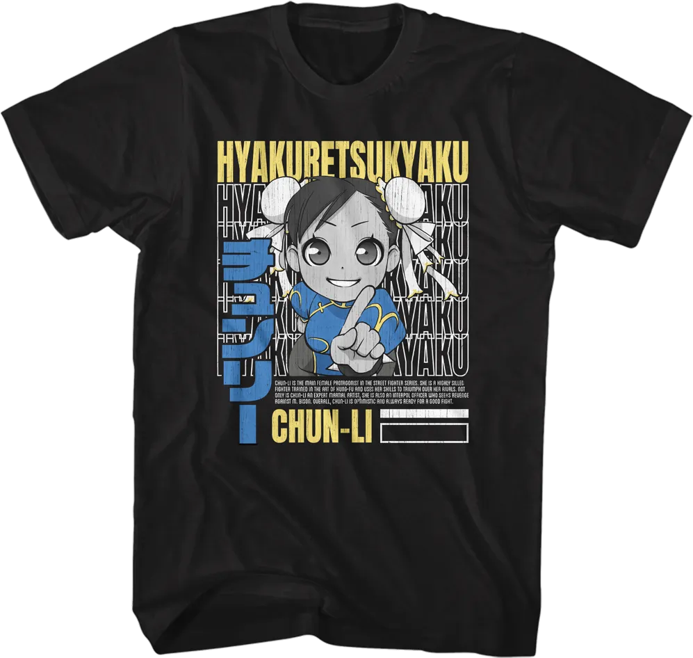 Hyakuretsukyaku Chun-Li Street Fighter T-Shirt