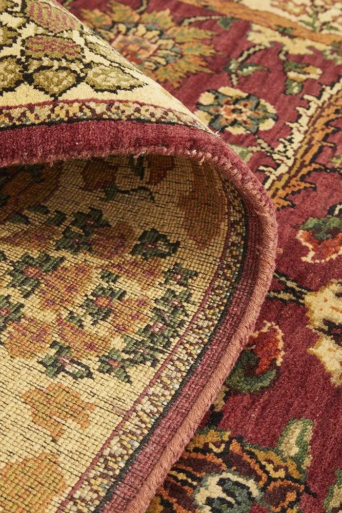 INDIAN HAND KNOTTED JAYPORE ROSE 183X120CM