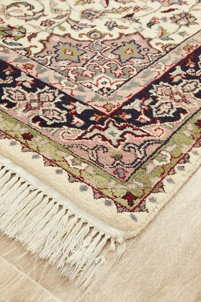 INDIAN HAND KNOTTED PERSIAN DESIGN-200X117CM