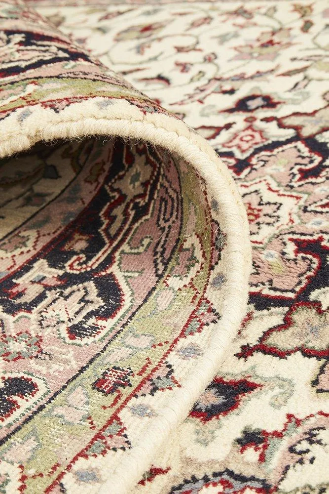 INDIAN HAND KNOTTED PERSIAN DESIGN-200X117CM