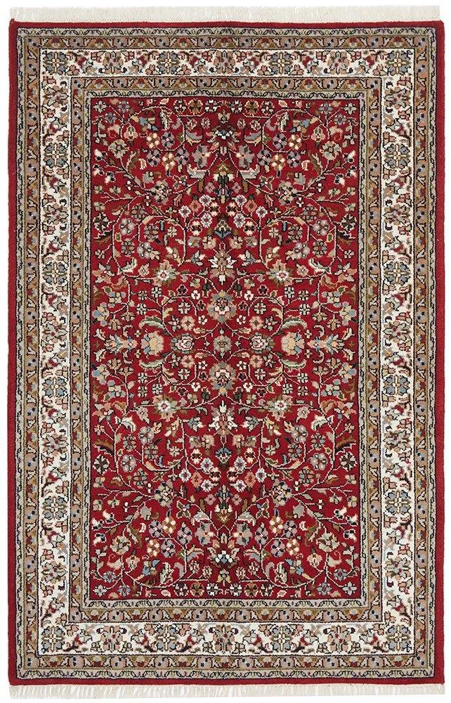 INDIAN HAND KNOTTED WOOL RUG 184X121CM