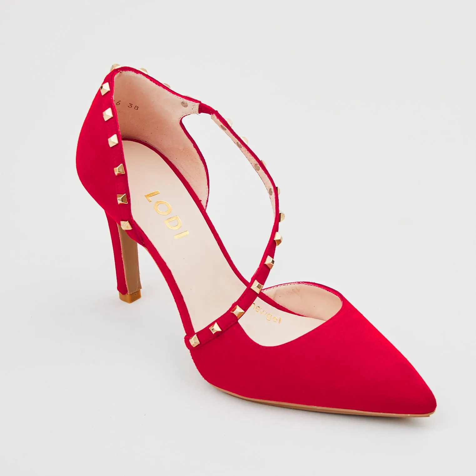 Lodi Red Suede Court Shoes