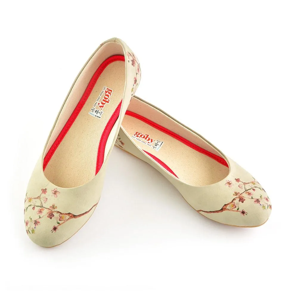 New Cherry Blossom Ballerinas Shoes 1091