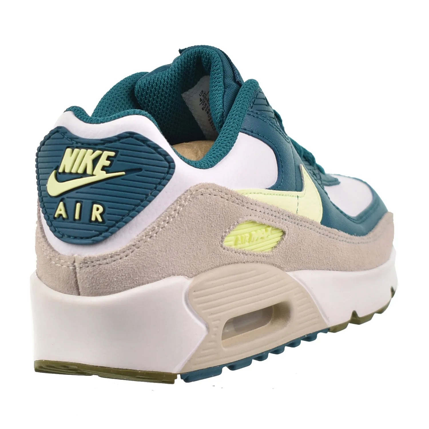 Nike Air Max 90 (GS) Big Kids' Shoes White-Volt