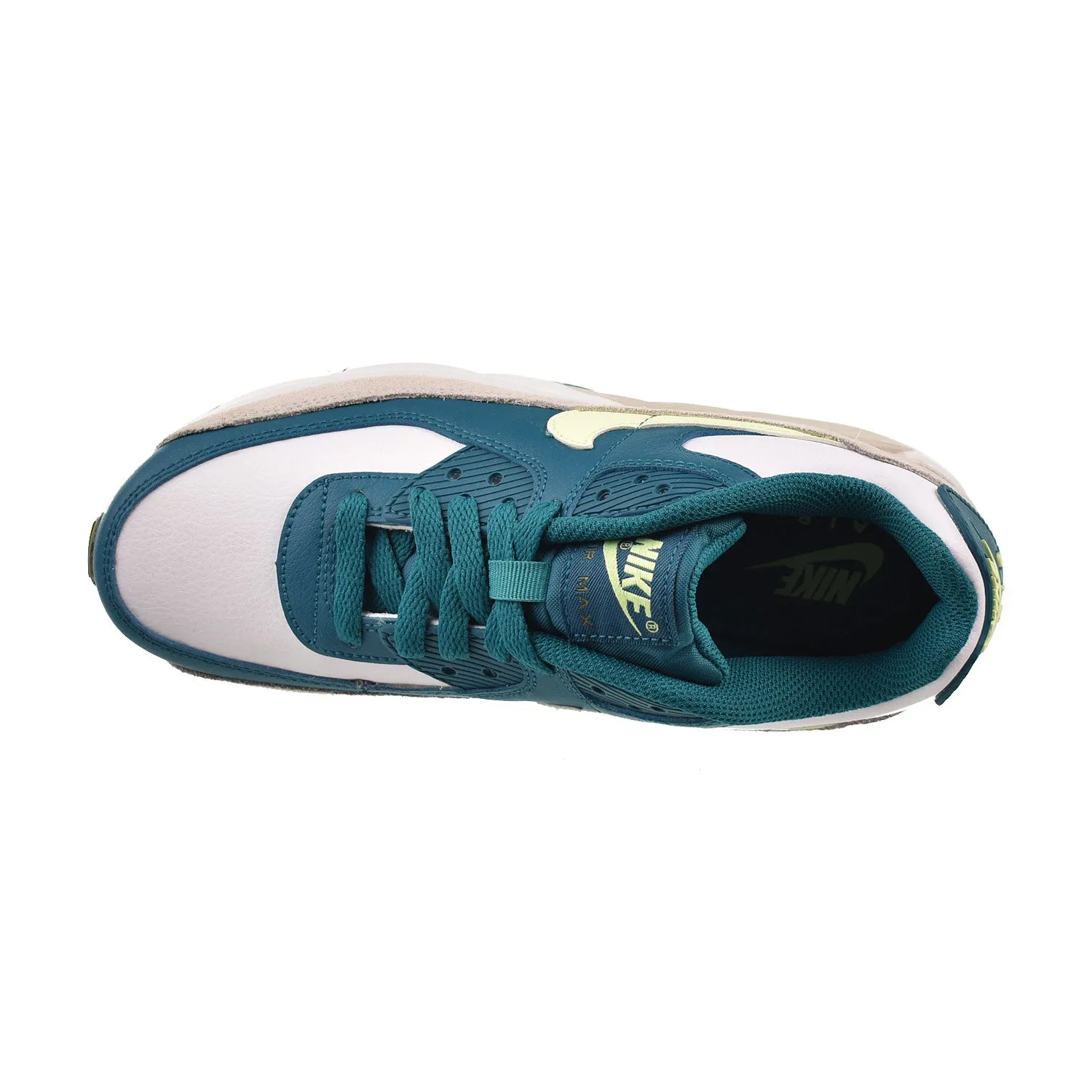 Nike Air Max 90 (GS) Big Kids' Shoes White-Volt