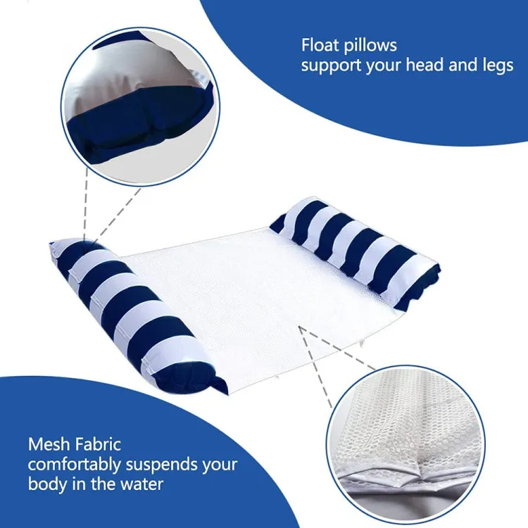PVC Inflatable Hammock Adult Swimming Floating Row, Size: 120 x 70cm(Ink Green   Treasure Blue Striped)