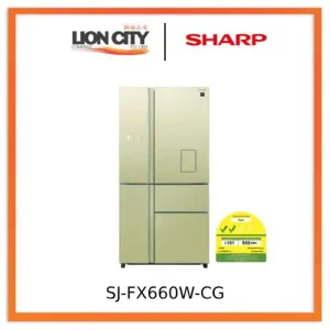 Sharp SJ-FX660W-CG/BK 650L Multi Door Refrigerator
