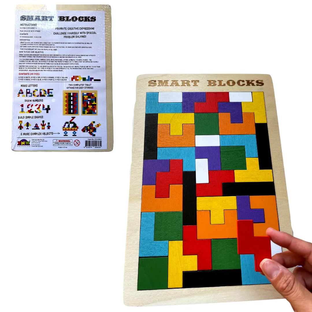 Wooden Tetris Puzzle