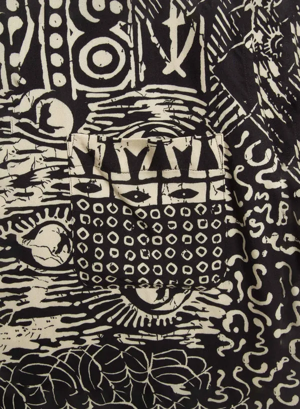 YMC Malick Shirt - Black Multi